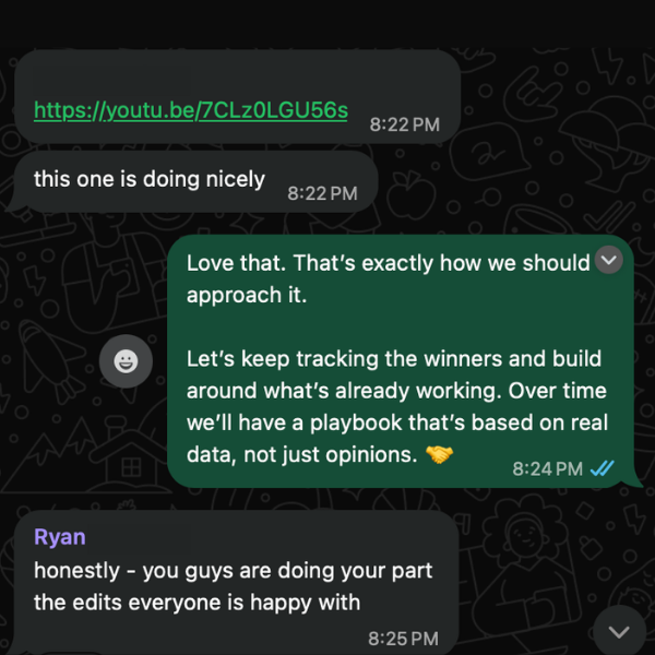 Client message: the edits everyone is happy with