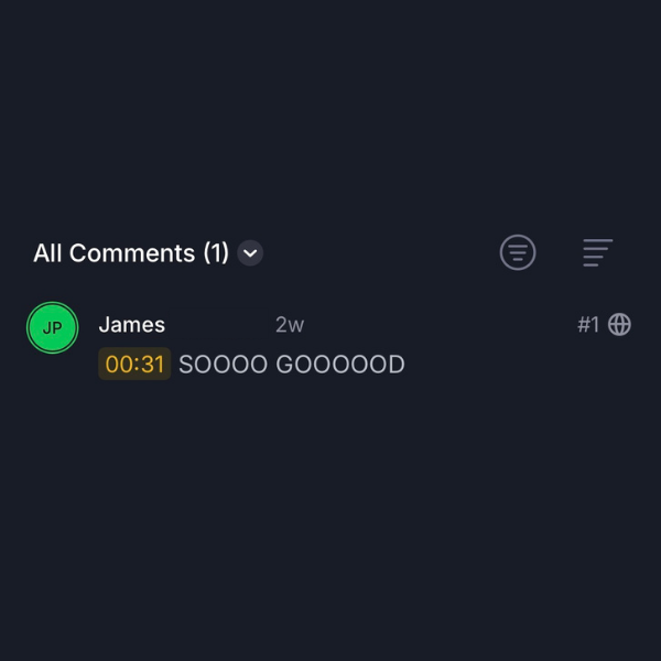 Client video review comment: SOOOO GOOOOOD