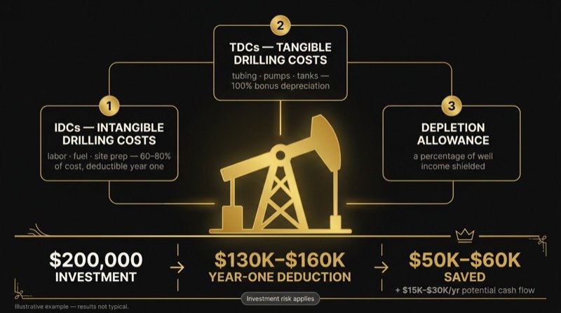 Custom graphic: oil and gas tax strategy diagram